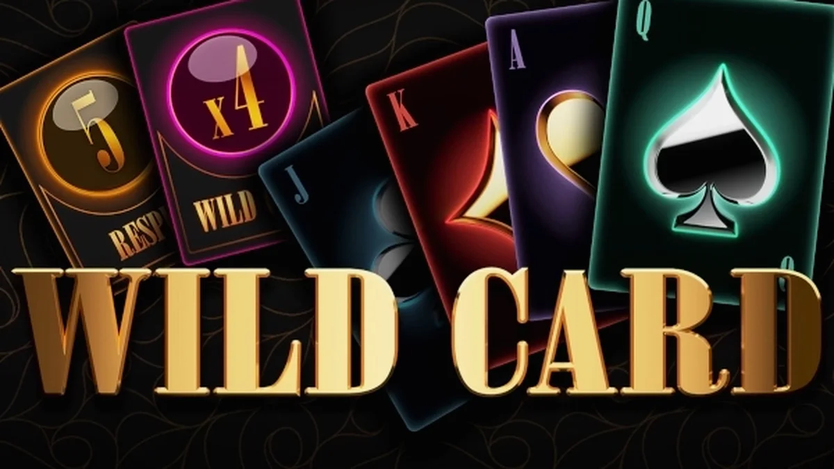 Interface do jogo de slot Wild Card com elementos visuais clássicos
